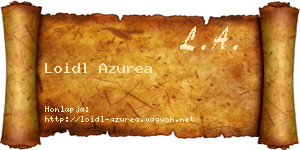 Loidl Azurea névjegykártya